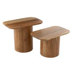 Paris Prix Lot de 2 Tables d'Appoint en Bois  Glenda  60cm Naturel