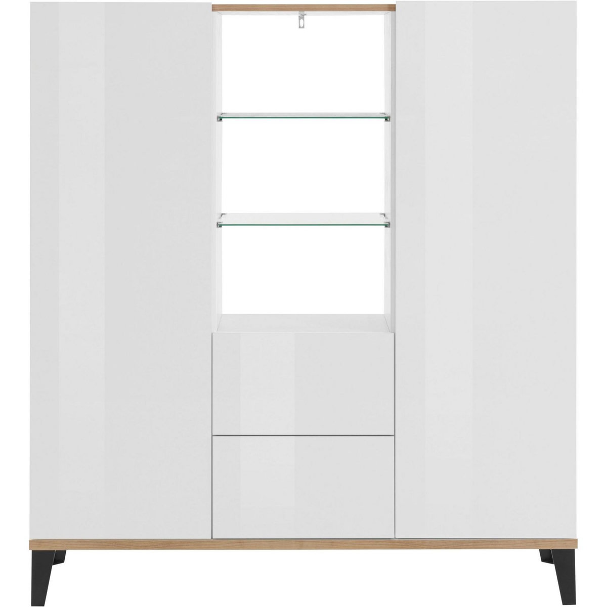 Buffet haut moderne 2 portes 2 tiroirs L120cm BARI
