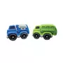 Lexibook Pack de camions GM en fibres de blé, recyclable et biodégradable