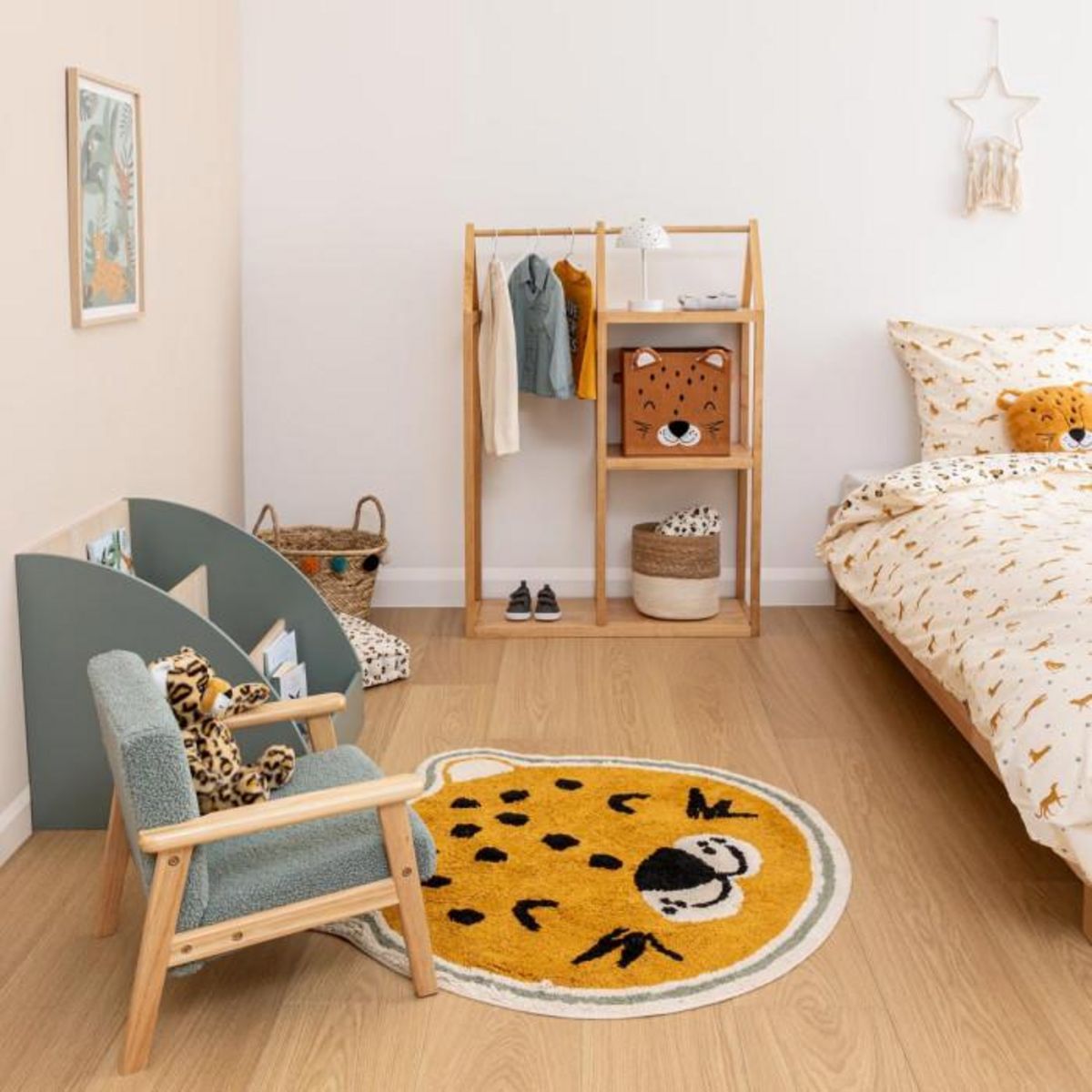 Atmosphera Kids Lampe à Poser Champignon  Étoiles  26cm Blanc