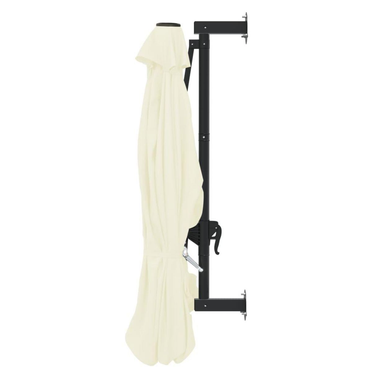 VIDAXL Parasol mural avec mat metallique 300 cm Sable