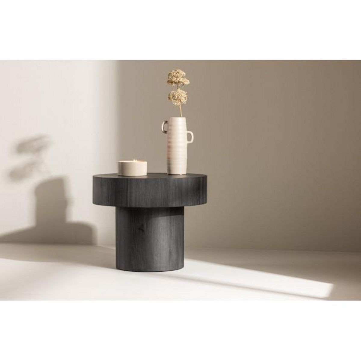 Paris Prix Table d'Appoint Design  Malung  50cm Noir