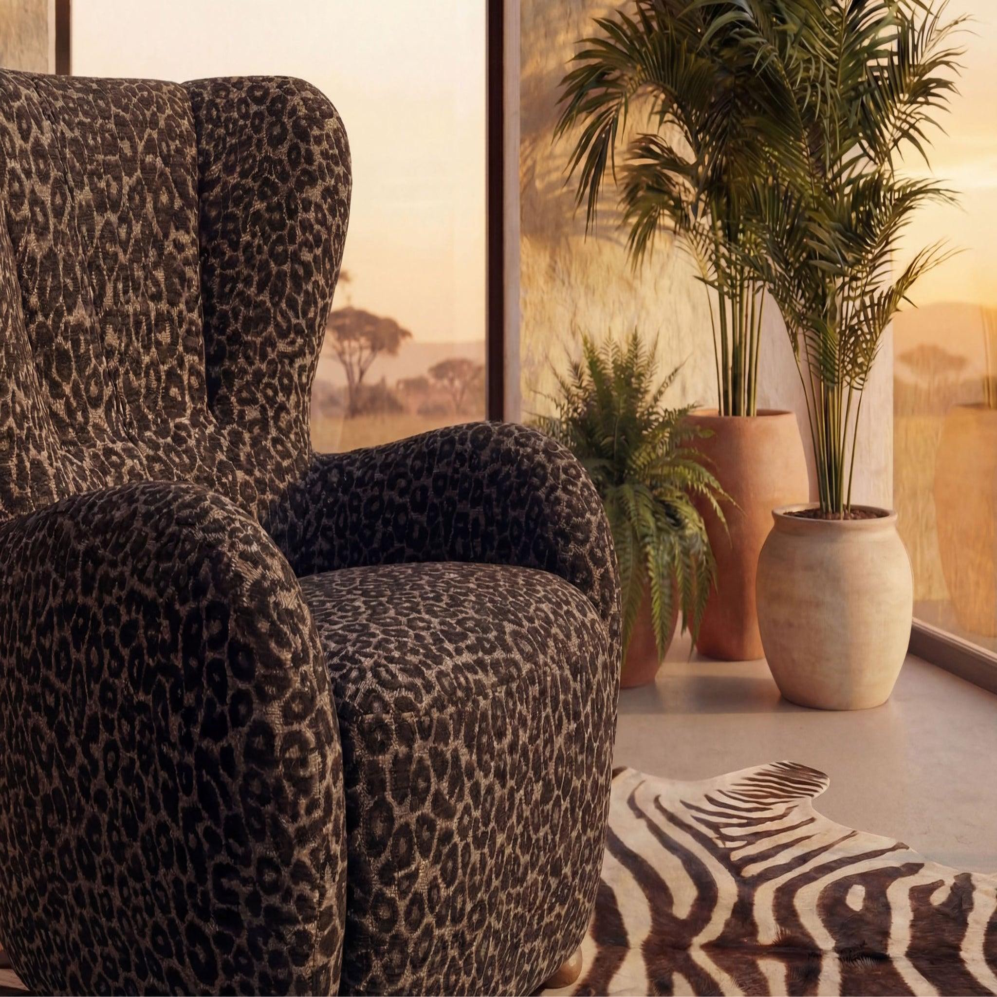 Voir la diapositive 6 : CASANOVA PARIS Lili - fauteuil tissu imprimé animalier
