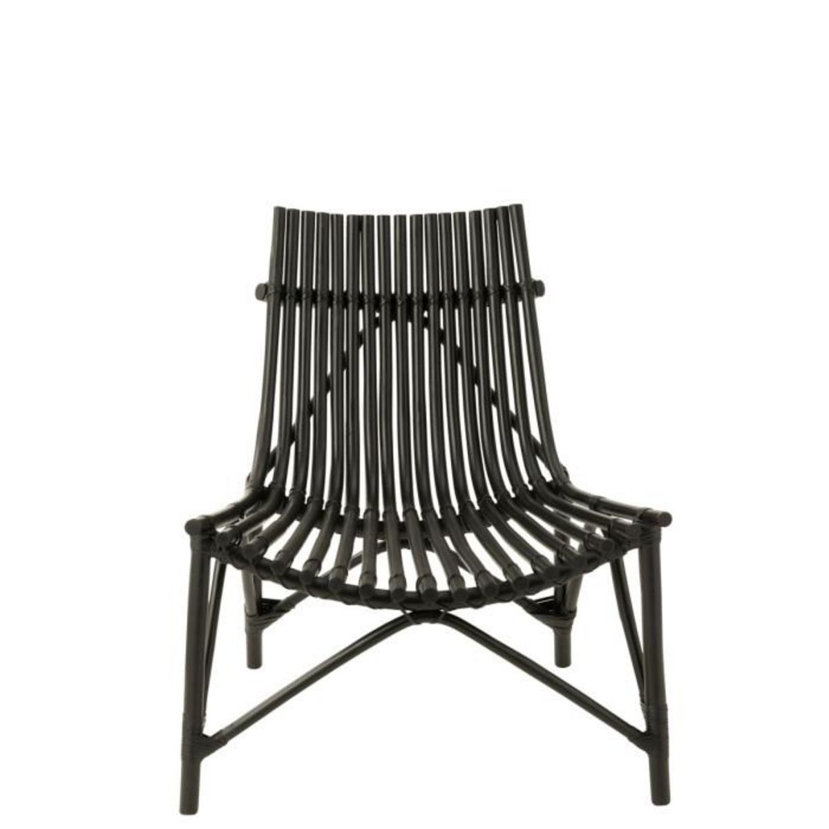 Paris Prix Fauteuil Design en Rotin  Margery  84cm Noir