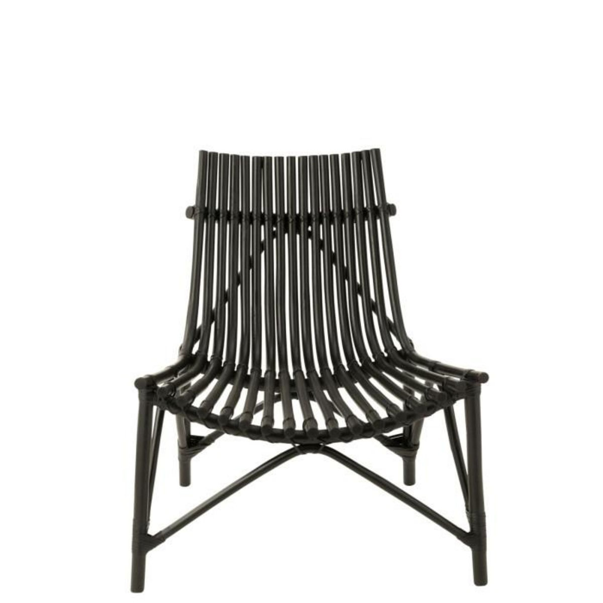 Paris Prix Fauteuil Design en Rotin  Margery  84cm Noir