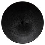 SECRET DE GOURMET Lot de 6 Assiettes Plates  Atelier  27cm Noir