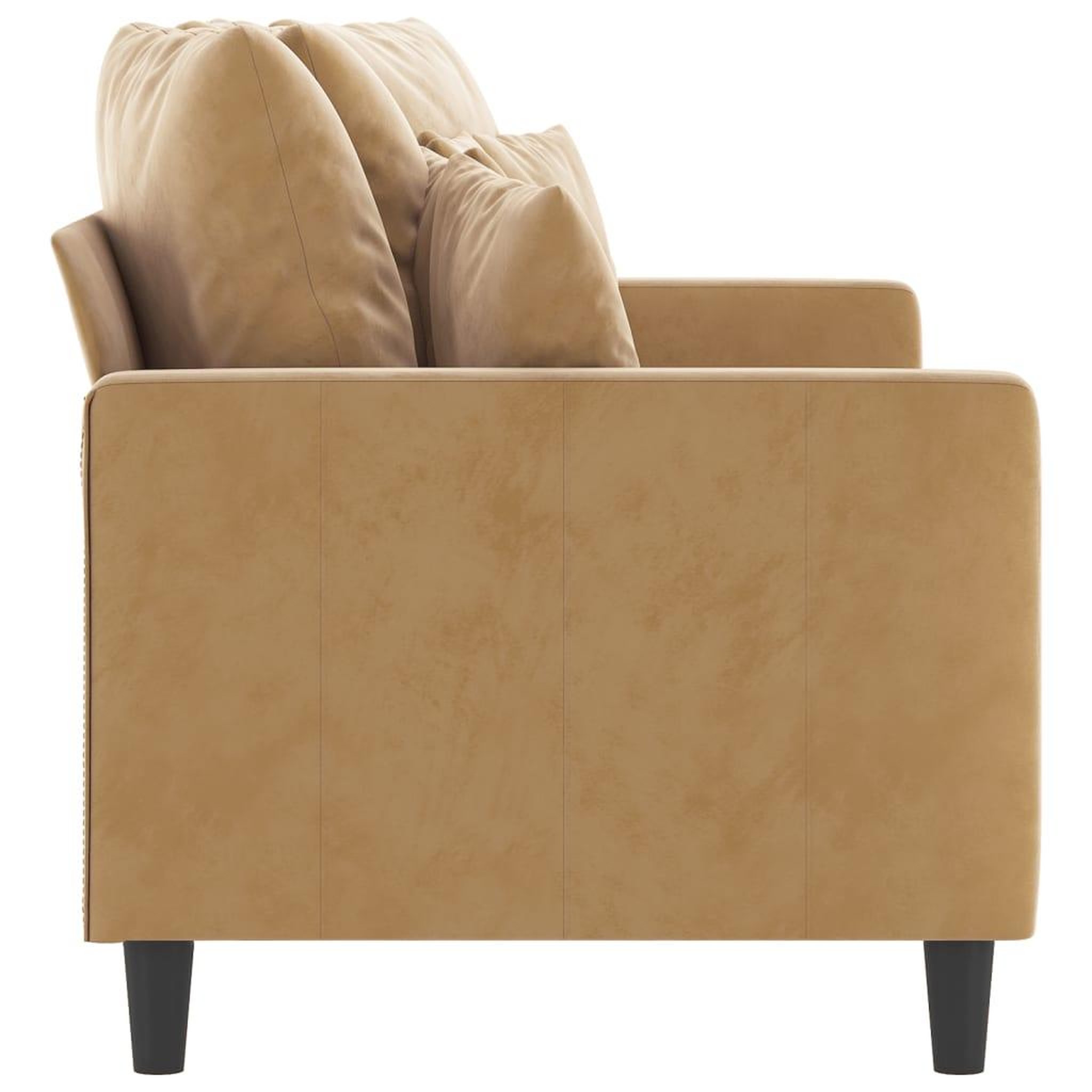 Voir la diapositive 4 : VIDAXL Canape a 2 places Marron 140 cm Velours