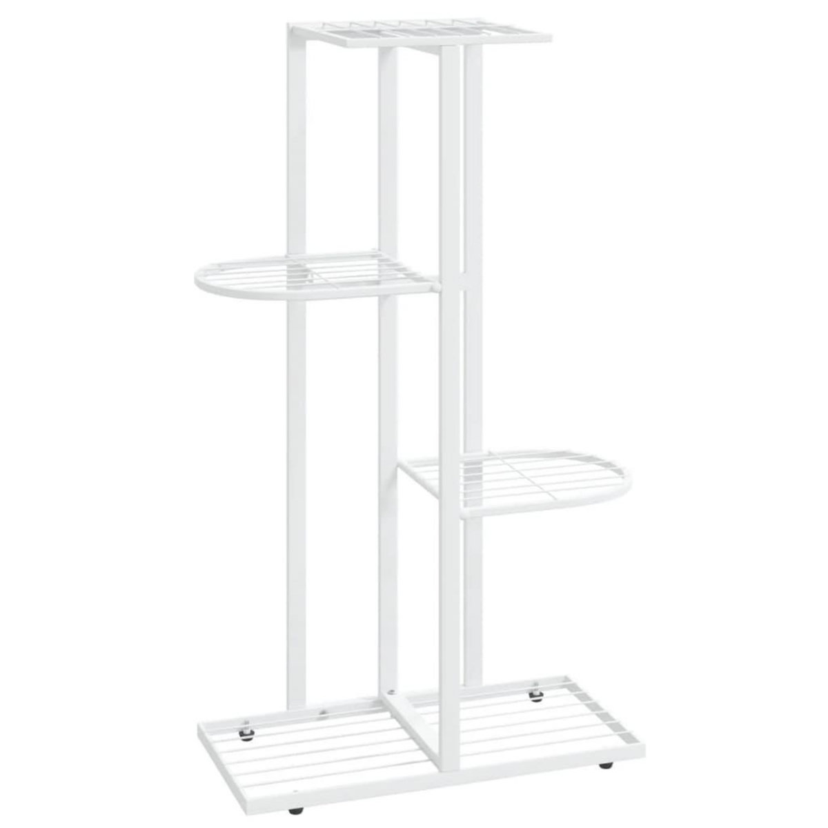 VIDAXL Support pour plantes 4 niveaux 43x22x76 cm Blanc Metal