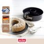Voir la diapositive 2 : ZENKER Moule à manqué et à savarin double fond 26 cm Zenker Black Metallic