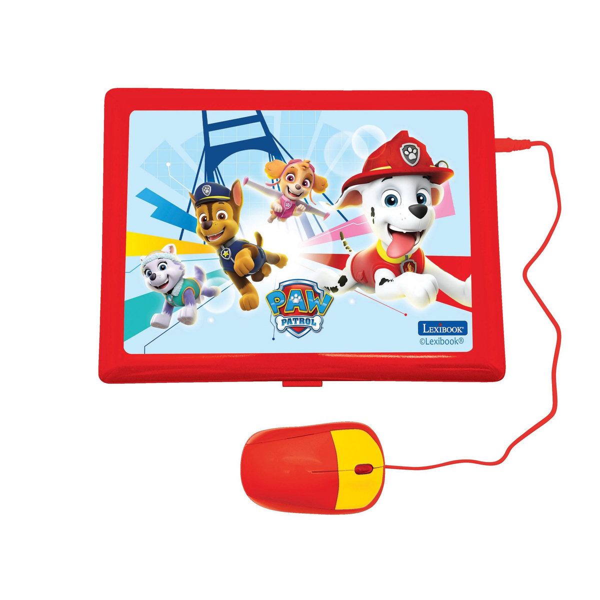 Lexibook Ordinateur portable éducatif bilingue La Pat Patrouille avec 124 activités (FR/NL)
