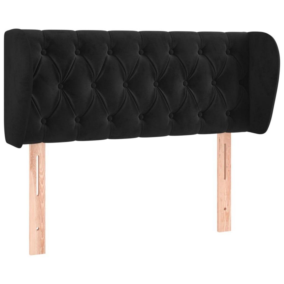 VIDAXL Tete de lit avec oreilles Noir 103x23x78/88 cm Velours
