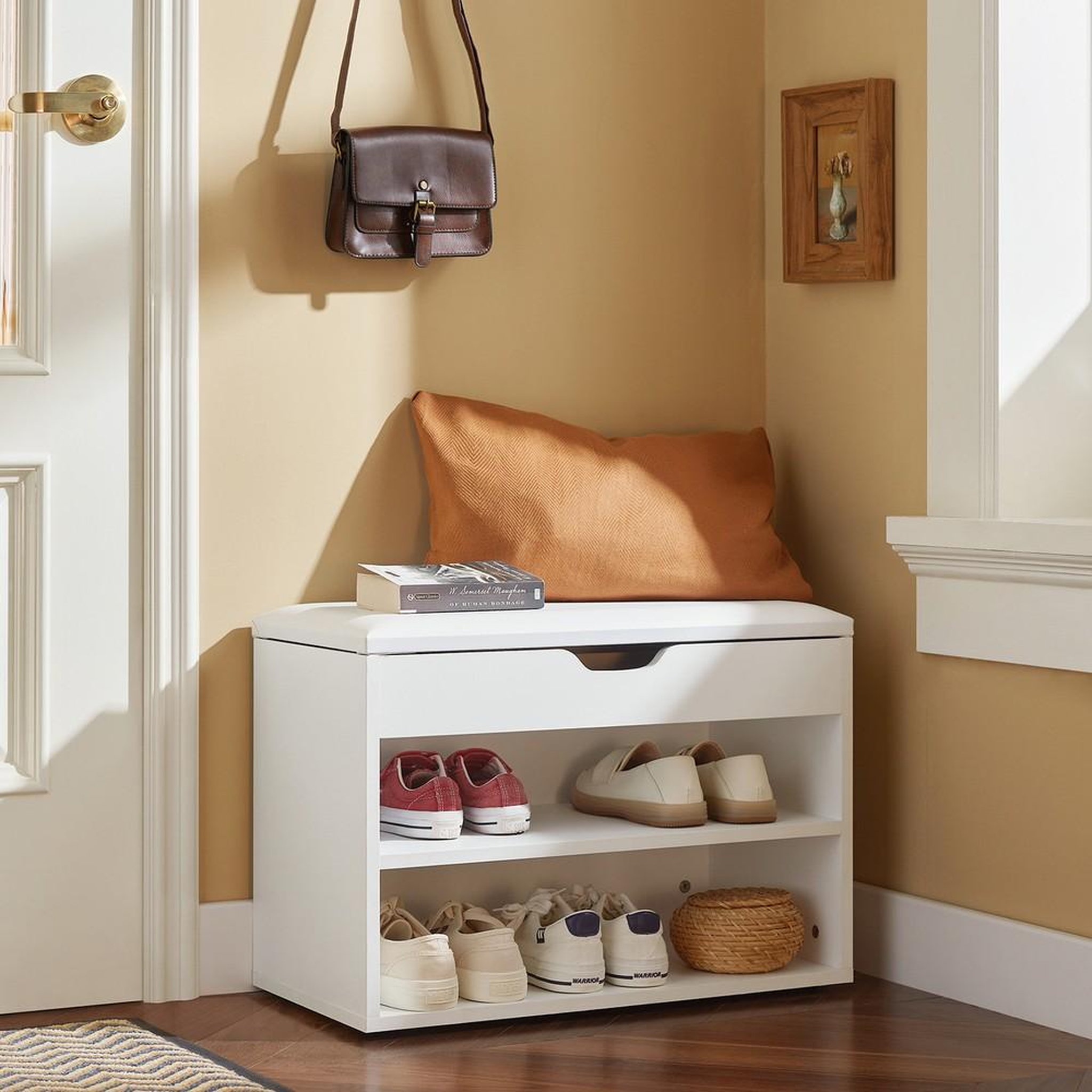 Voir la diapositive 2 : SOBUY SoBuy - Banc de rangement à chaussures avec une porte - Moderne - FSR25