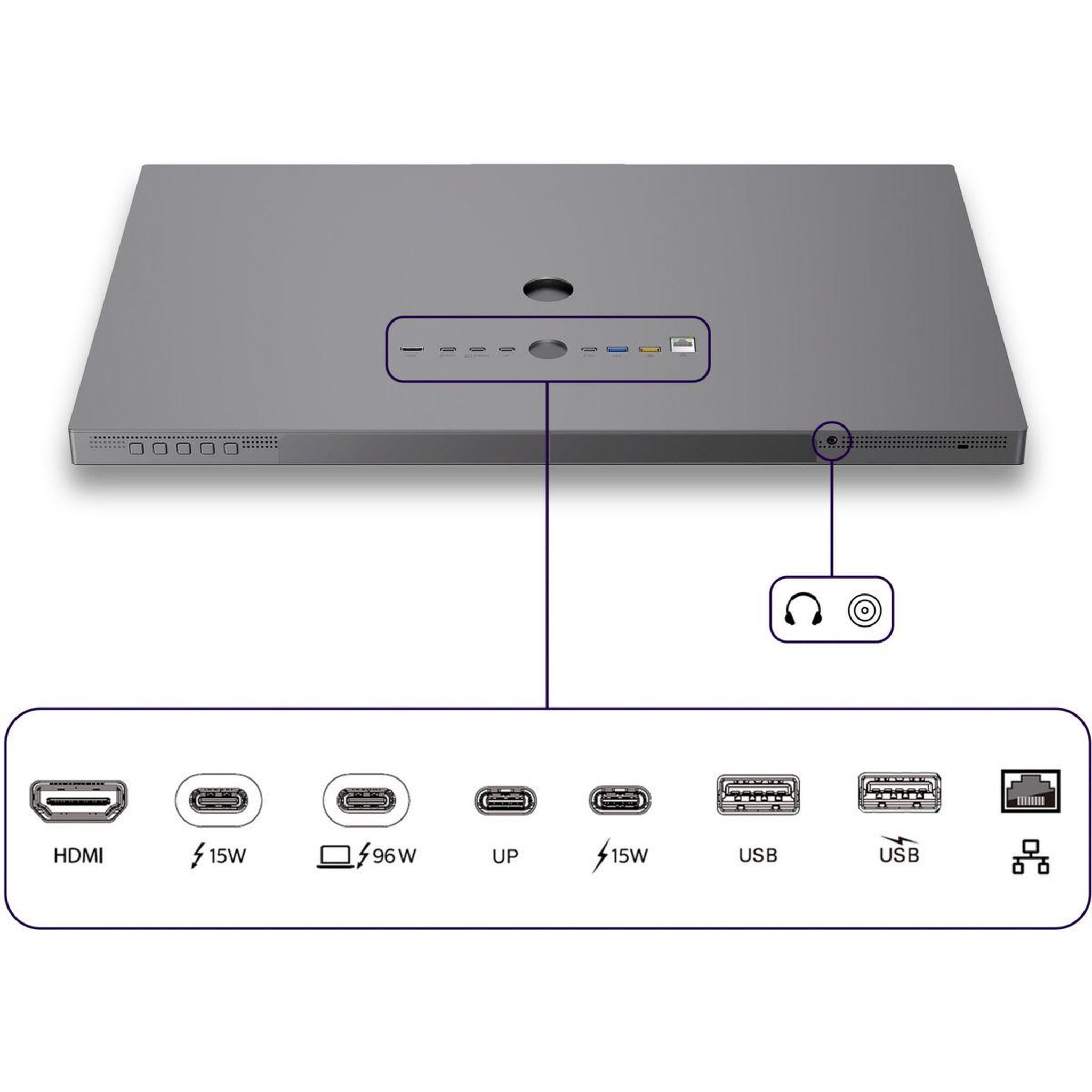 Voir la diapositive 5 : Philips Ecran pc 5k brillance 27e3u7903 27p ips 5k hdr600 dci p3 thunderbolt4 rj45 hdmi usb-c 96w kvm