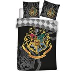 HARRY POTTER Parure housse de couette enfant microfibre HARRY POTTER. Coloris disponibles : Noir