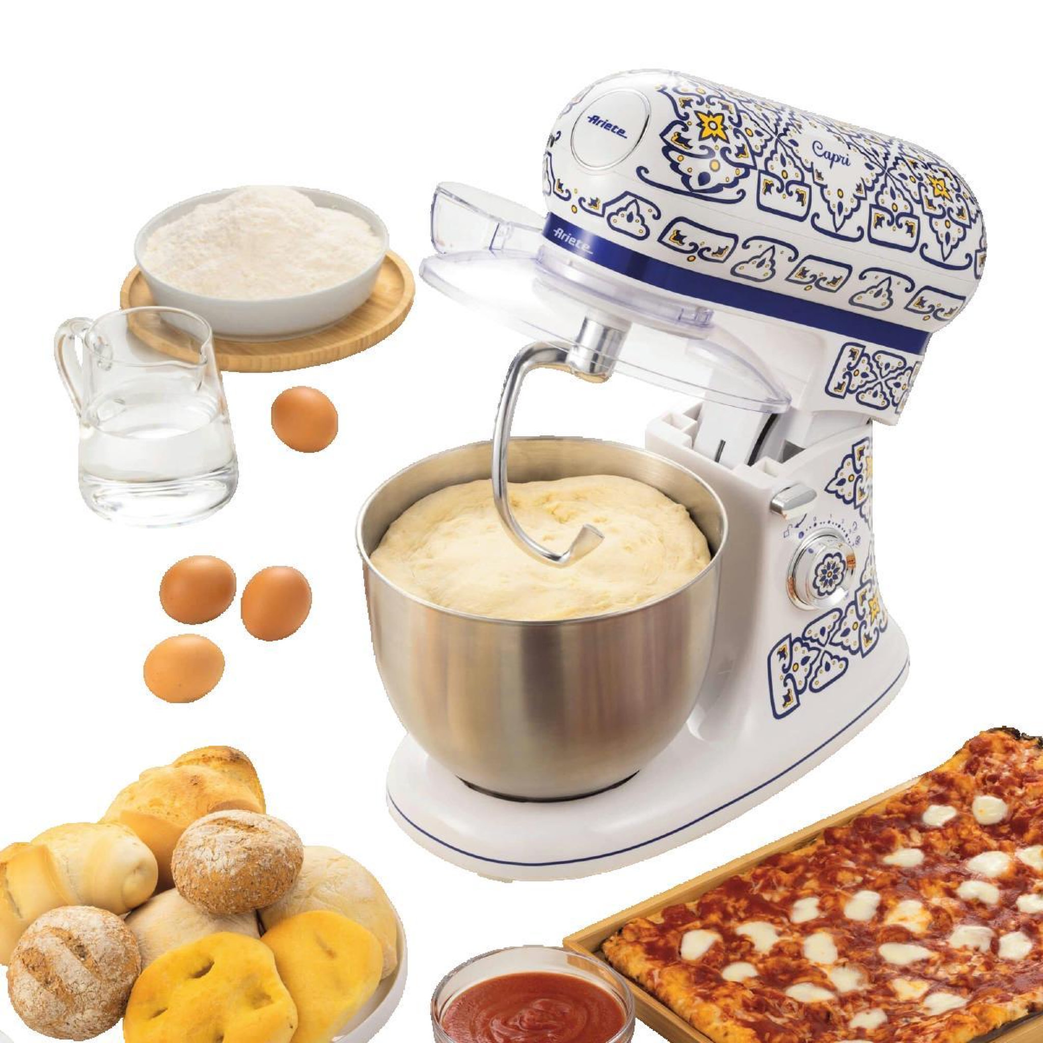 Voir la diapositive 2 : ARIETE Robot pâtissier Ariete 1588 Capri bleu