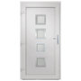 Voir la diapositive 5 : VIDAXL Porte d'entree Blanc 108x200 cm PVC