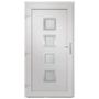 Voir la diapositive 5 : VIDAXL Porte d'entree Blanc 108x200 cm PVC