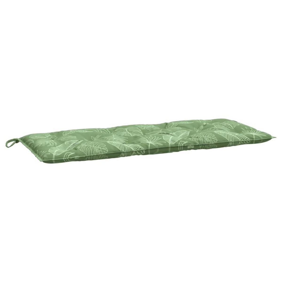 VIDAXL Coussin de banc de jardin motif de feuilles 120x50x7 cm tissu