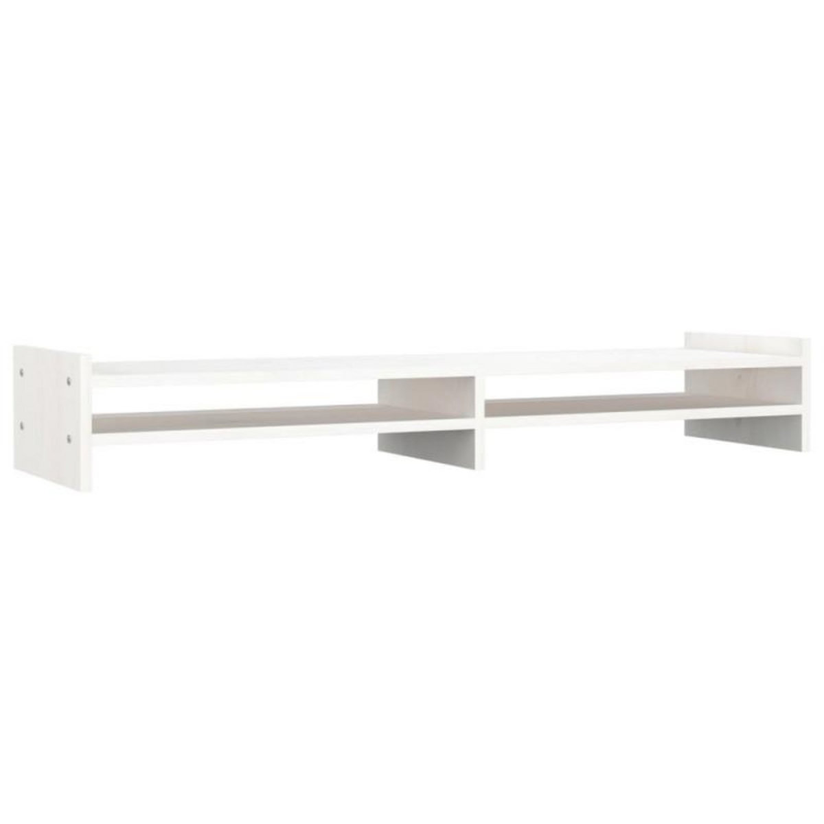VIDAXL Support de moniteur Blanc 100x27x15 cm Bois de pin solide