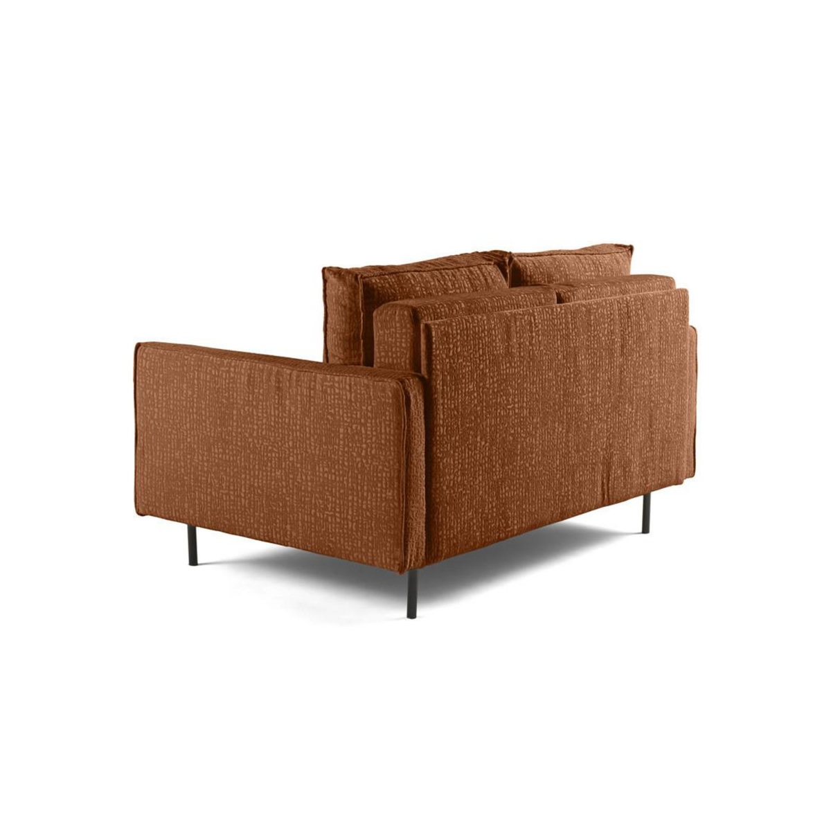 LISA DESIGN Charlie - canapé droit 2 places - en tissu velours relief