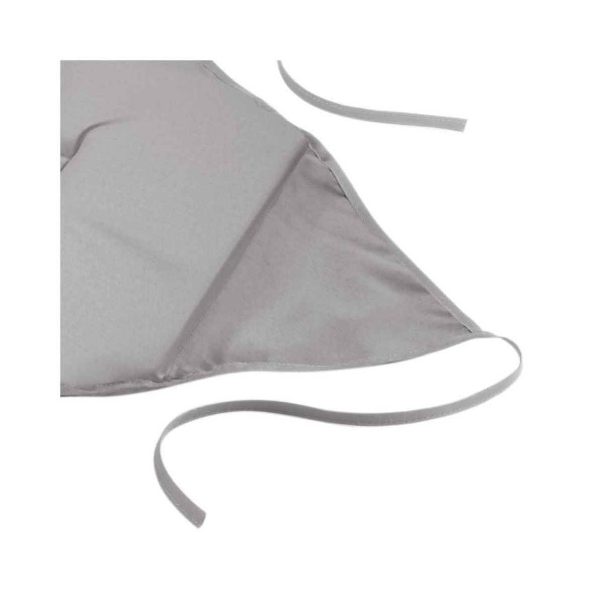 Douceur d'Intérieur Lot de 4 galettes de chaise à rabat coloris gris