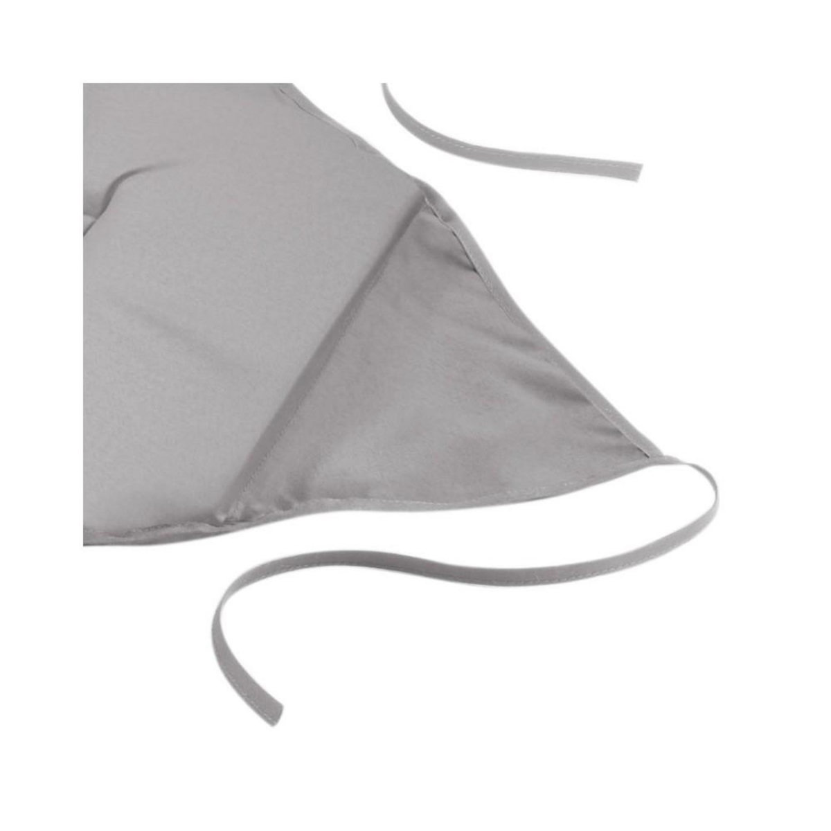 Douceur d'Intérieur Lot de 4 galettes de chaise à rabat coloris gris