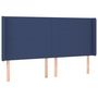 Voir la diapositive 2 : VIDAXL Tete de lit avec oreilles Bleu 203x16x118/128 cm Tissu