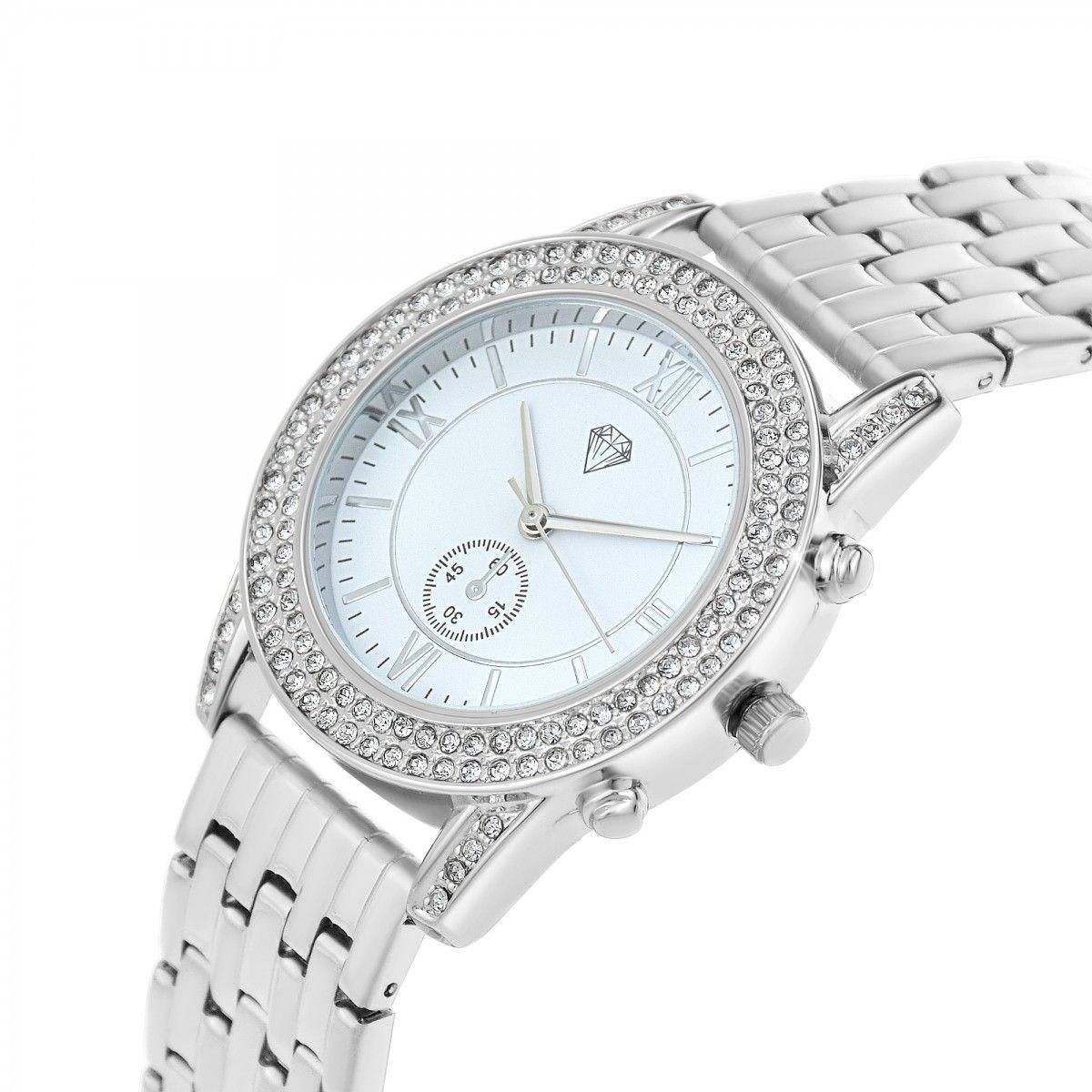 SC CRYSTAL Montre Elyssa élégante ornée de Cristaux scintillants par SC Crystal