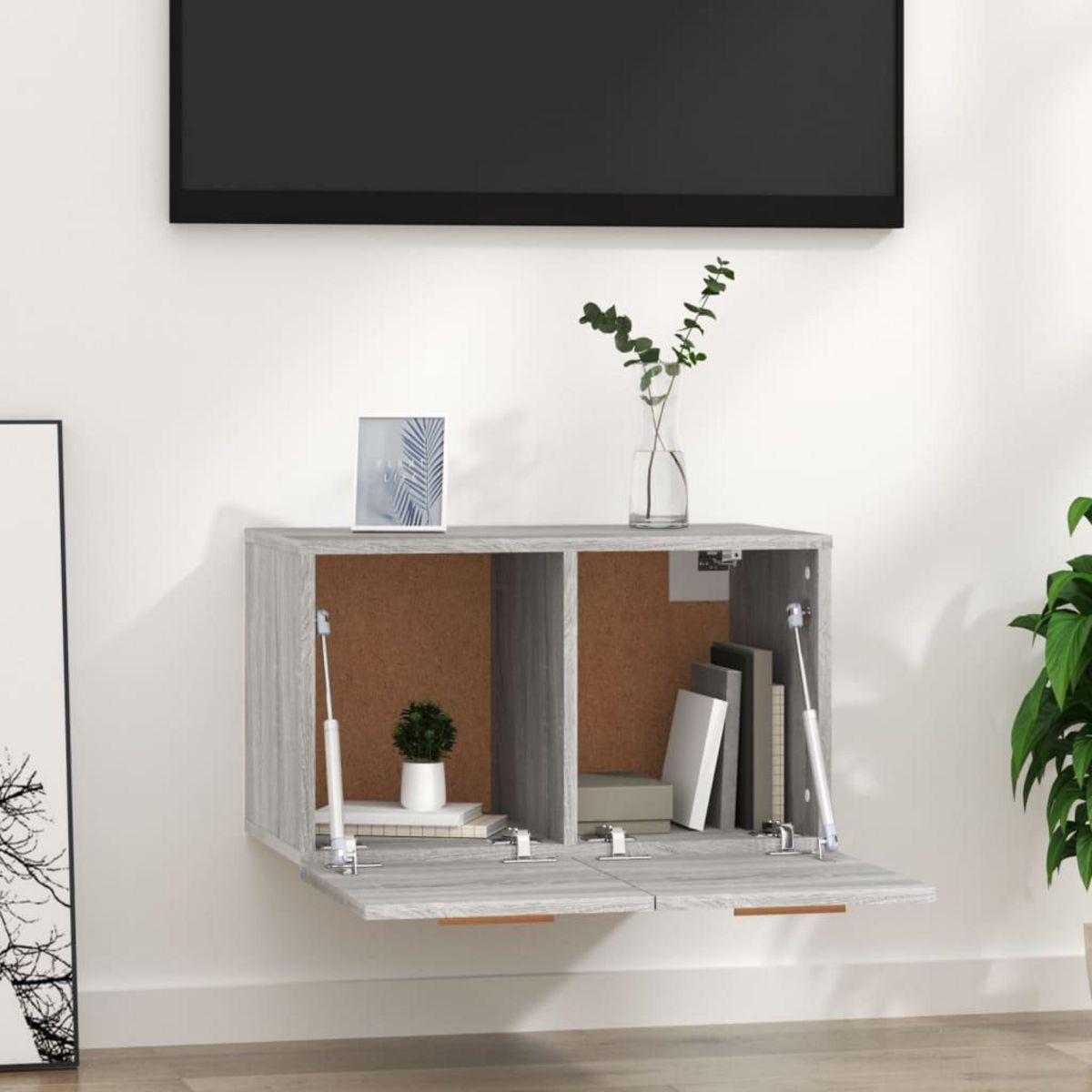 VIDAXL Armoire murale Sonoma gris 60x36,5x35 cm Bois d'ingenierie