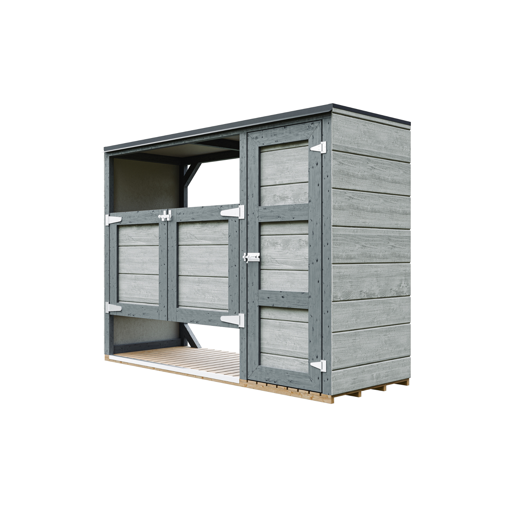 Voir la diapositive 2 : TIMBELA Abri de jardin pour poubelles, Cache poubelle extérieur 2x240L M981A