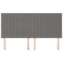 Voir la diapositive 3 : VIDAXL Tetes de lit 4 pcs Gris fonce 80x5x78/88 cm Tissu