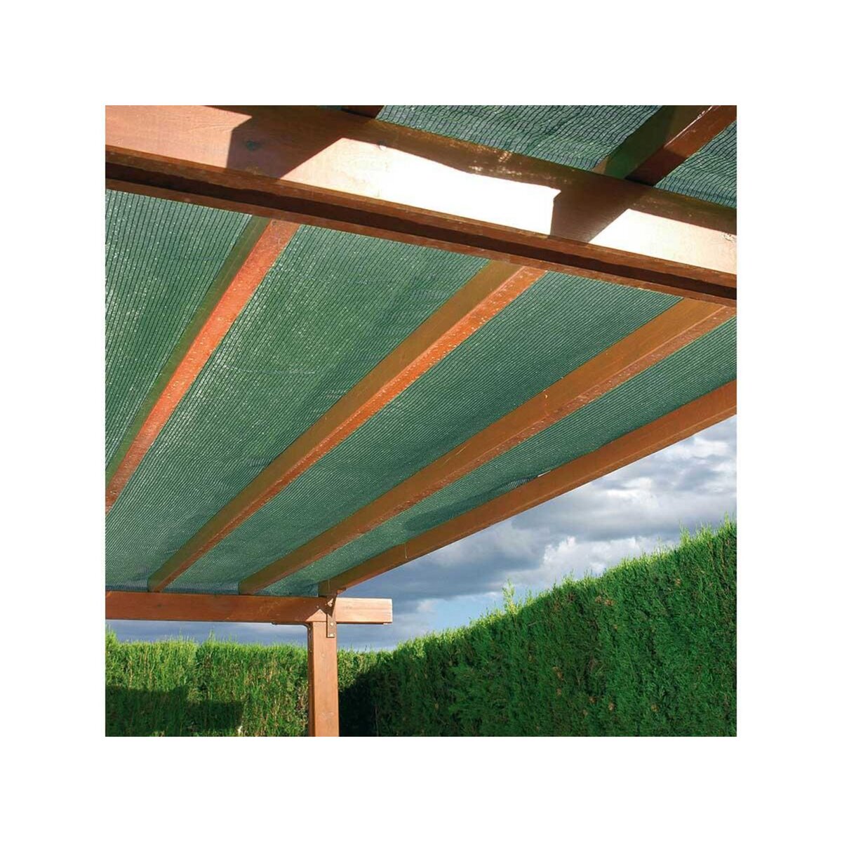 JARDIDECO Brise vue en toile tissée Vert foncé 10 m x H.2,00 m - Jardideco