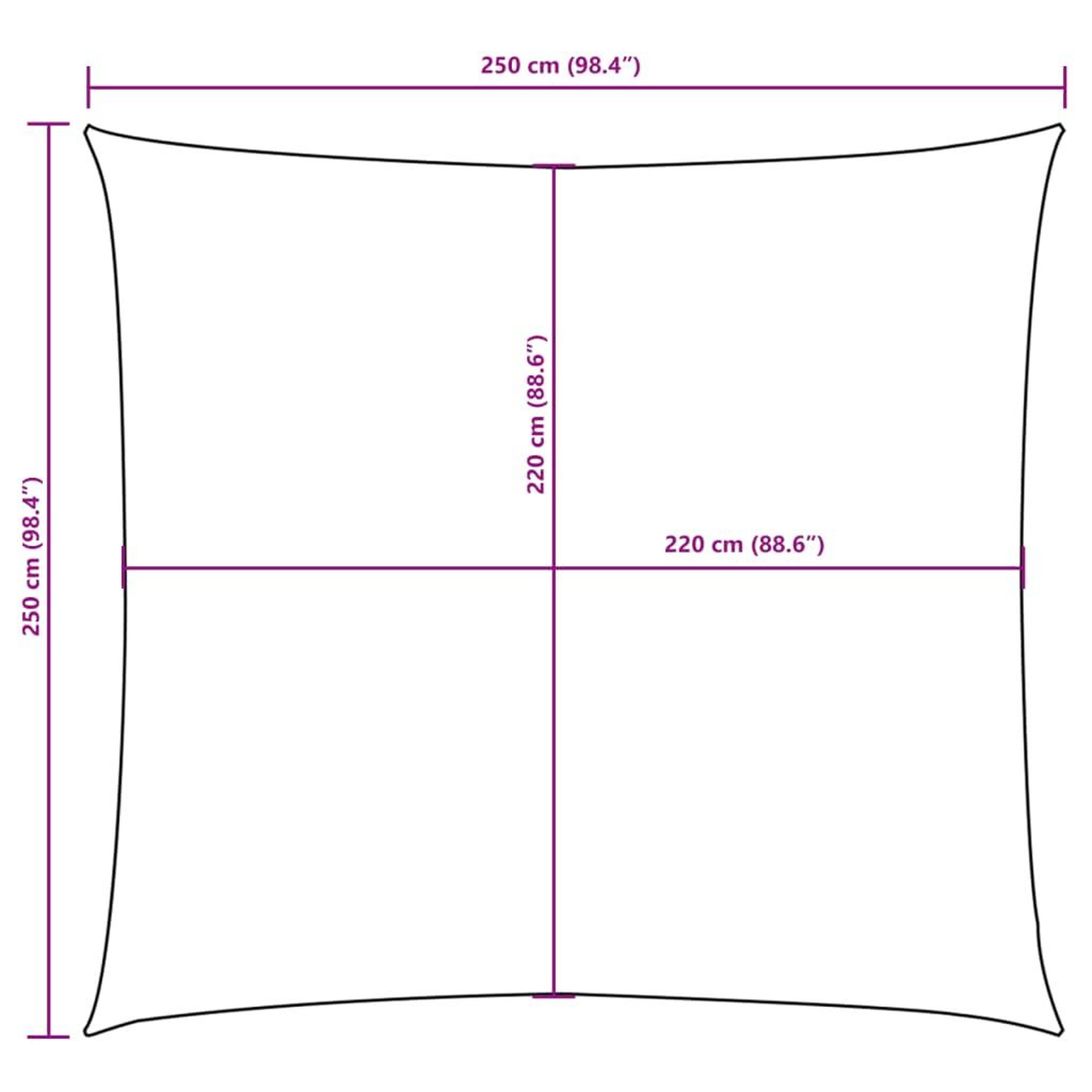 Voir la diapositive 6 : VIDAXL Voile de parasol tissu oxford carre 2,5x2,5 m taupe