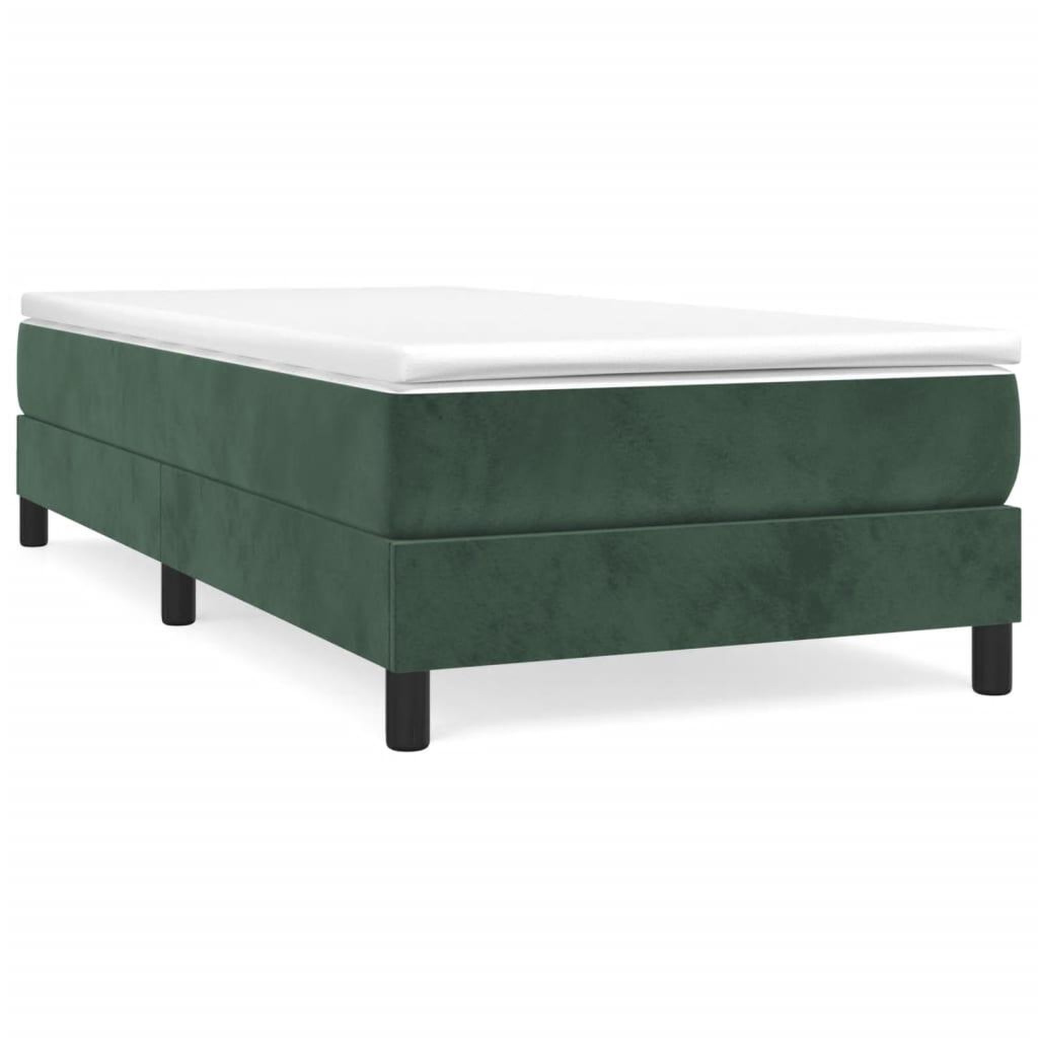 Voir la diapositive 2 : VIDAXL Cadre de lit sans matelas vert fonce 100x200 cm velours