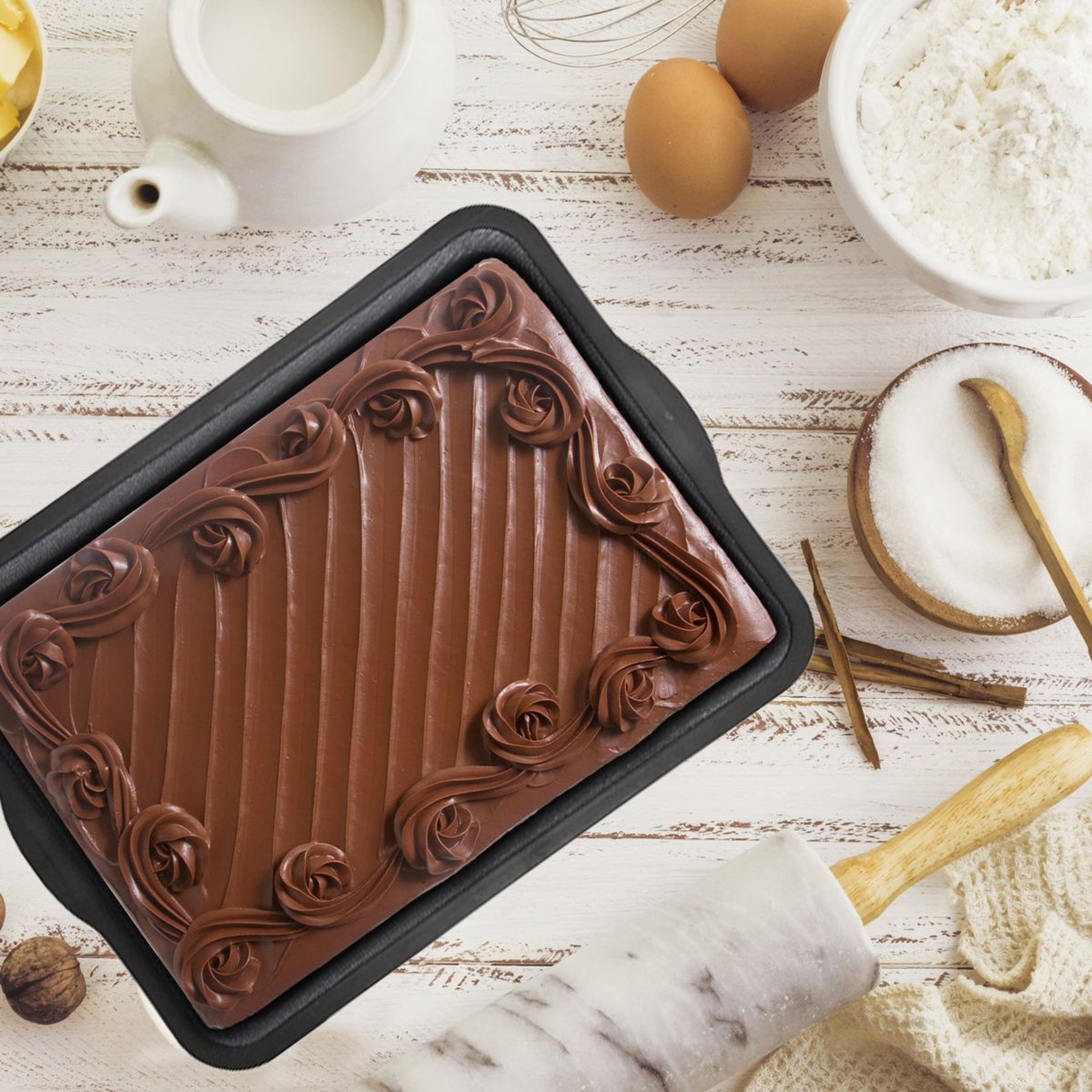 Plaque à pâtisserie 34.5 cm en silicone et fibre de verre