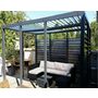 Voir la diapositive 1 : Pergola à toit et ventelles fixes