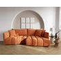 Voir la diapositive 1 : LISA DESIGN Cassiopee - canapé d'angle droit 4 places en tissu texturé