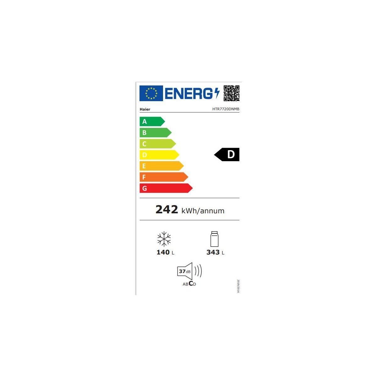 HAIER Réfrigérateur combiné HTR7720DNMB