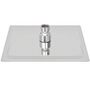 Voir la diapositive 3 : VIDAXL Tete de douche plongeante carree en acier inoxydable 20x20 cm