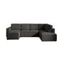 Voir la diapositive 6 : LISA DESIGN Livy - canapé panoramique convertible - avec coffre - en velours côtelé - 7 places - droit