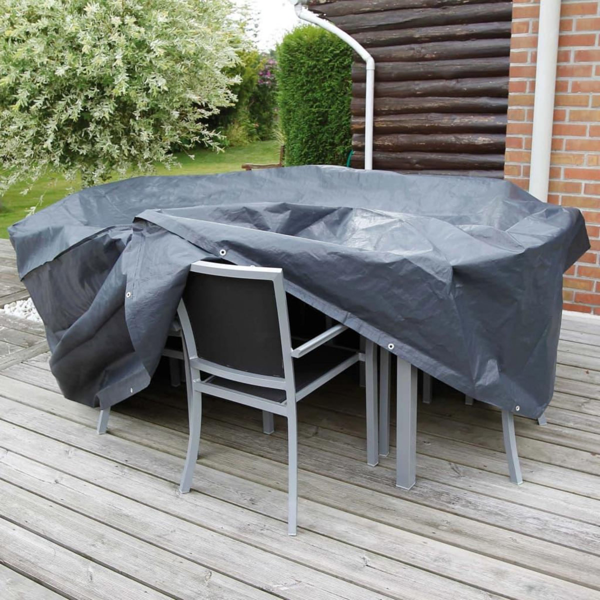 NATURE Nature Housse de mobilier de jardin pour table ronde 118x70 cm