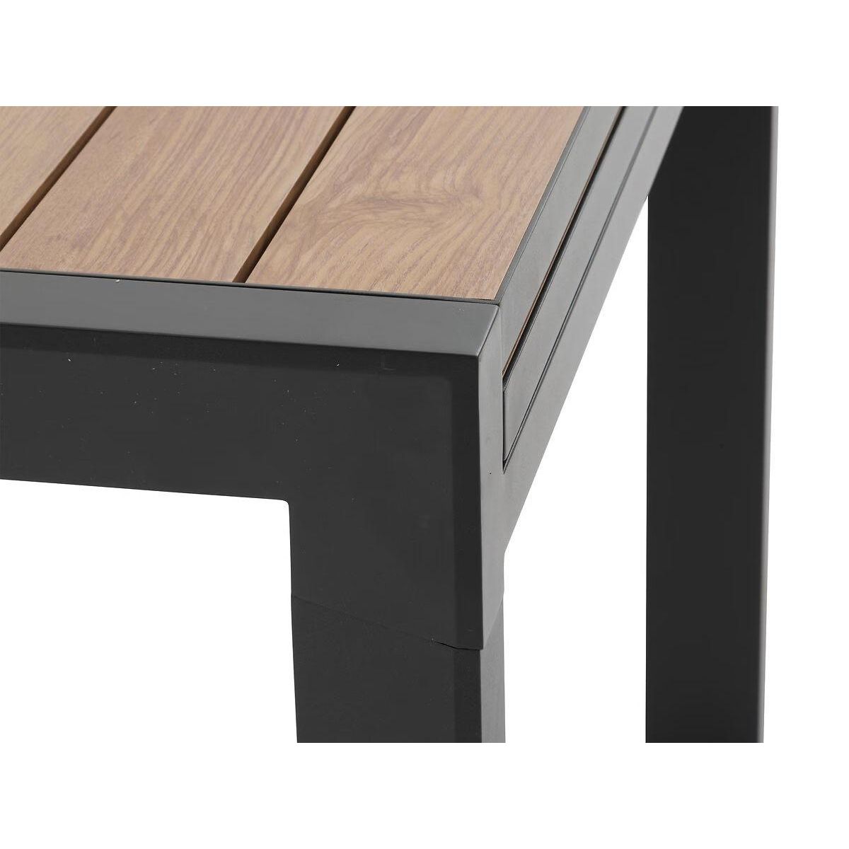 HESPERIDE Table de jardin extensible en aluminium effet bois 10 places EVASION