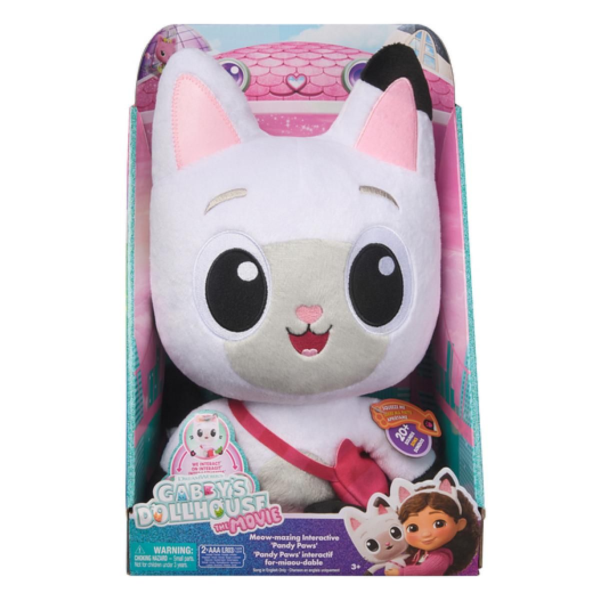 SpinMaster Peluche a Fonction Pandy Pattes - Peluche Chat Gabby DollHouse