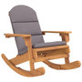 Voir la diapositive 2 : VIDAXL Chaise a bascule Adirondack avec coussins bois massif d'acacia