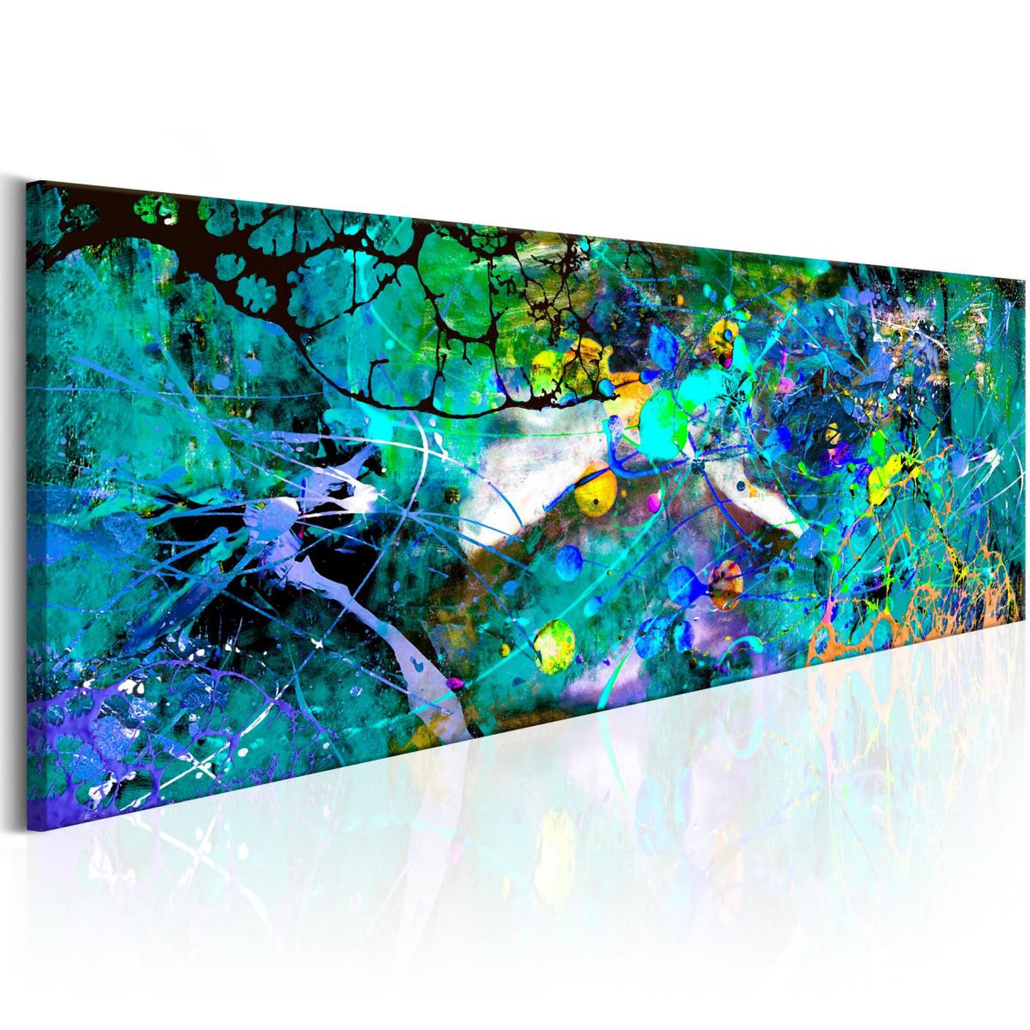 Paris Prix Tableau imprimé  sapphire jungle. Coloris disponibles : Multicolore