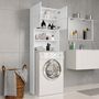 Voir la diapositive 3 : VIDAXL Meuble de machine a laver Blanc 64x25,5x190cm Bois d'ingenierie