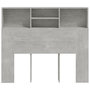 Voir la diapositive 5 : VIDAXL Armoire de tete de lit Gris beton 120x19x103,5 cm