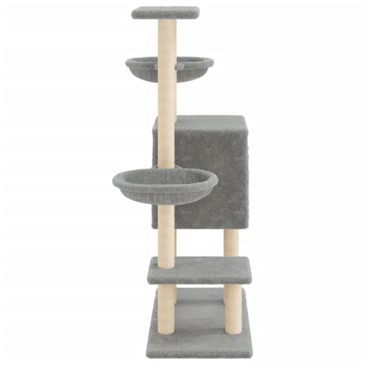 VIDAXL Arbre a chat avec griffoirs en sisal gris clair 117 cm