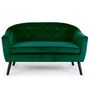 Voir la diapositive 2 : Paris Prix Canapé Scandinave Velours  Lopy  129cm Vert