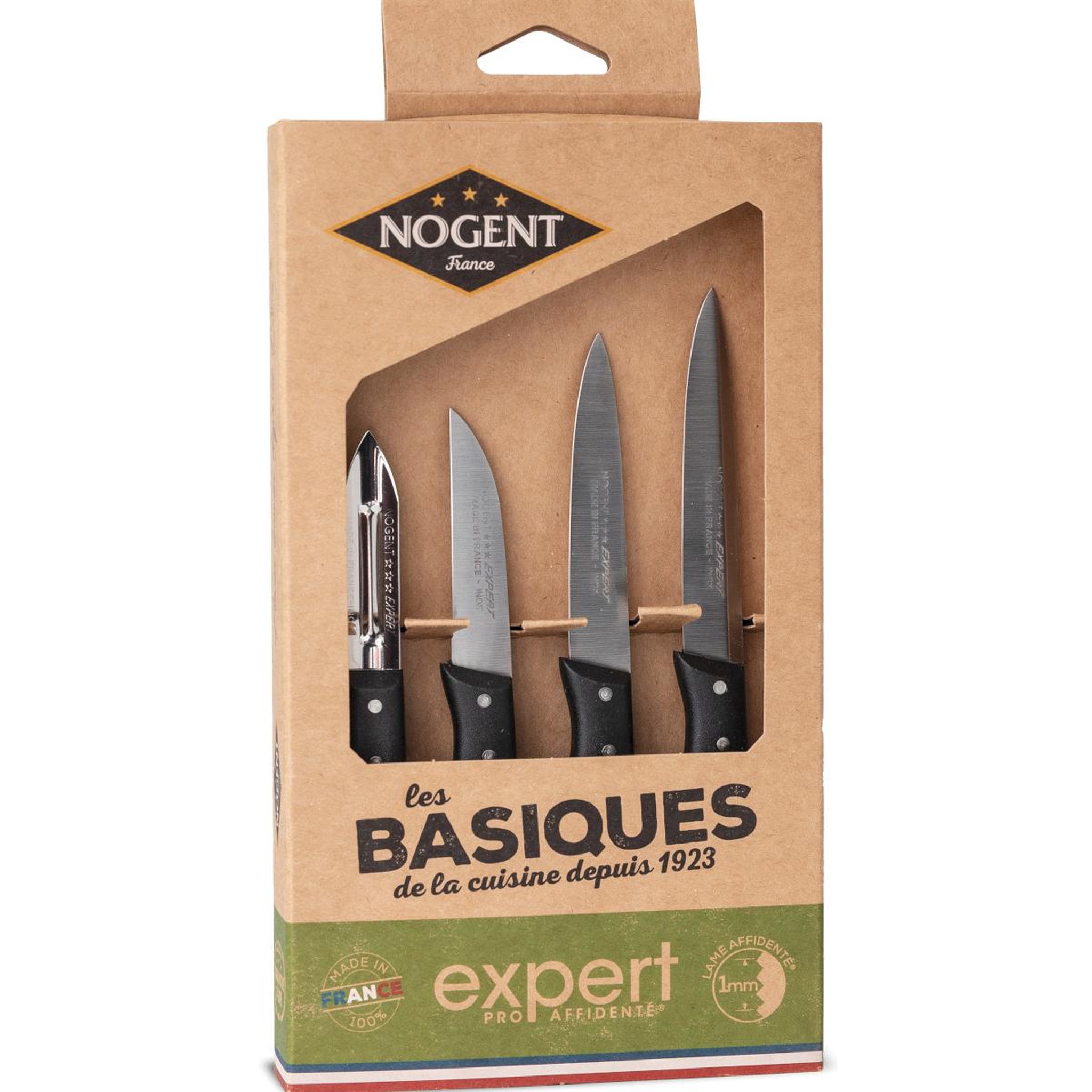 Voir la diapositive 2 : Nogent 3 etoiles Coffret de 3 couteaux et un éplucheur - 00087V
